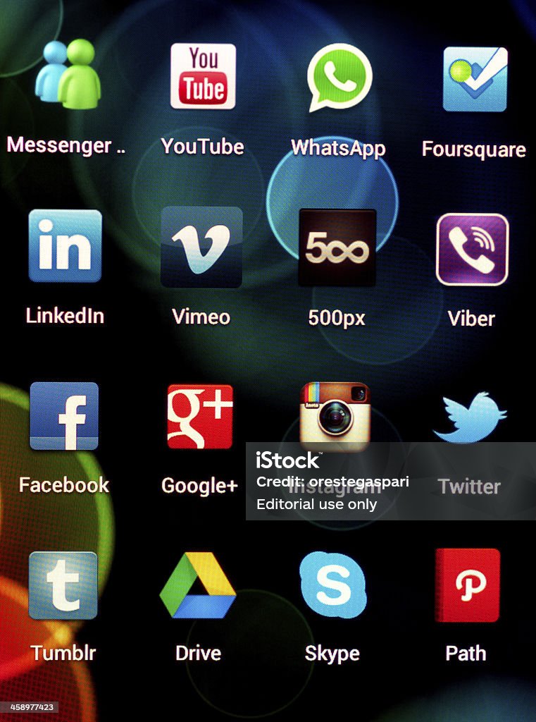 Media społeczne aplikacje na Samsung Galaxy Nexus Google - Zbiór zdjęć royalty-free (Aplikacja mobilna)