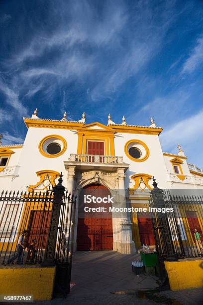 Bullring In Seville Spain Stock Photo - Download Image Now - 18th Century Style, Andalusia, Animal Captivity Building