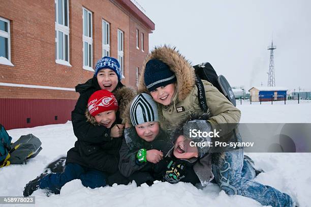 In The School Yard   Stock Photo - Download Image Now - 10-11 Years, 8-9 Years, Boys