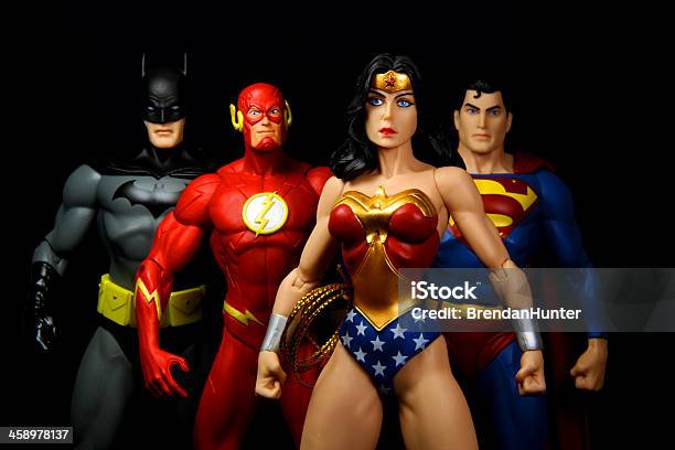 Del Team - Fotografie stock e altre immagini di Action figure - Action figure, The Flash - Superhero, Wonder Woman