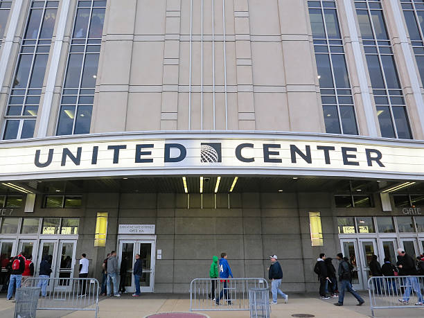 Chicago United Center Entrance Sign stock photo