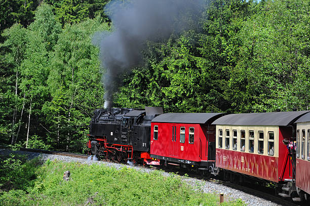 brocken locomotora de tren de vapor - triebwagen fotografías e imágenes de stock