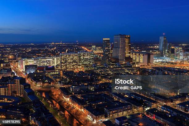 Luftbild Auf Den Haag Stadtzentrum Stockfoto und mehr Bilder von Abenddämmerung - Abenddämmerung, Architektur, Außenaufnahme von Gebäuden