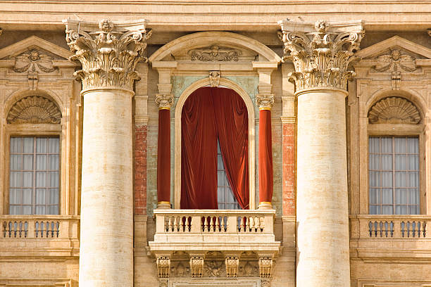 Conclave balcony, Vatican stock photo