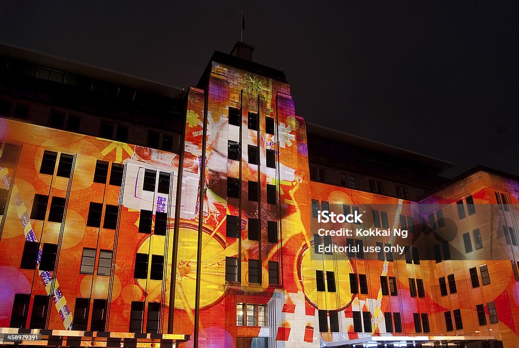 Vivid Sydney-Muzeum Sztuki Współczesnej - Zbiór zdjęć royalty-free (Muzeum Sztuki Współczesnej w Sydney)