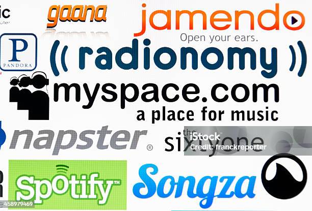 Logotype Más Famosas De Sitio Web Para Música De Sound Foto de stock y más banco de imágenes de Colorido