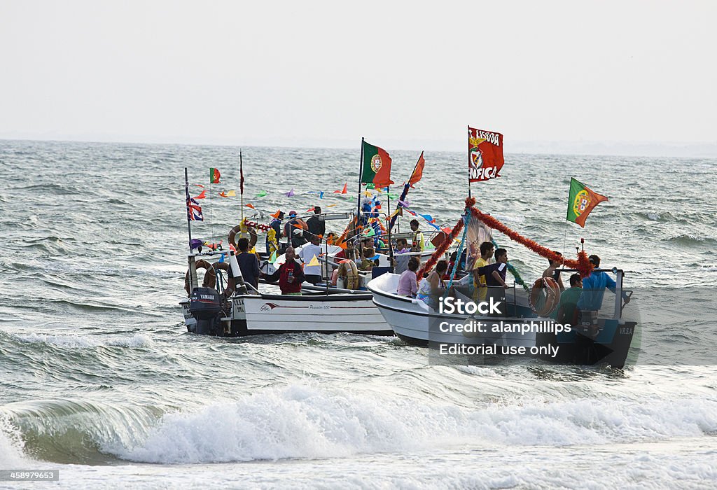 Barcos de pesca em Monte Gordo, em Portugal. - Foto de stock de Algarve royalty-free