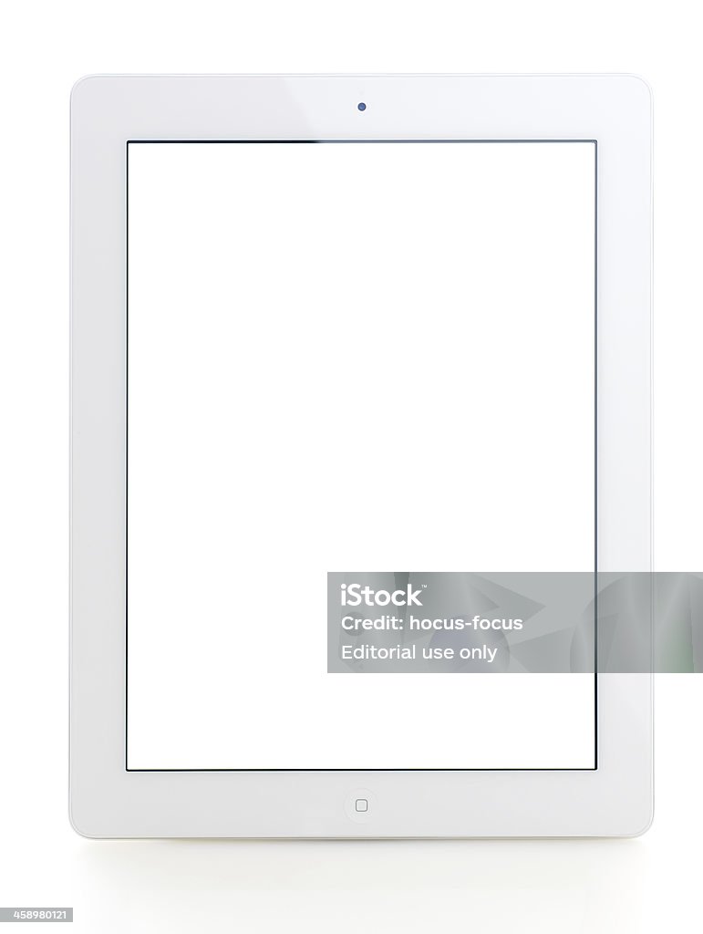 iPad 3 con pantalla en blanco, blanco - Foto de stock de Aparato de telecomunicación libre de derechos