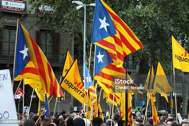 Estelada카탈루냐어 Speratist 플래깅 Estelada에 대한 스톡 사진 및 기타 이미지 - Estelada, 경제, 고용과 노동