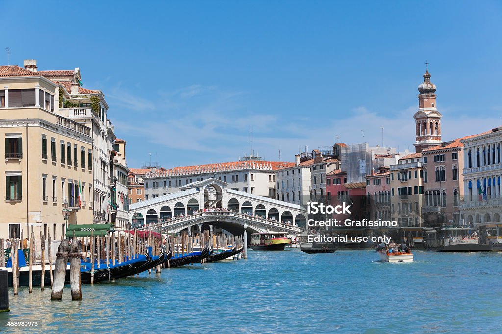 Grand Canal z mostu Rialto w Wenecji, Włochy - Zbiór zdjęć royalty-free (Architektura)