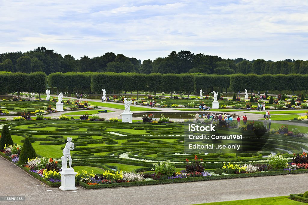 Gran vista al jardín - Foto de stock de Jardín de Herrenhausen libre de derechos