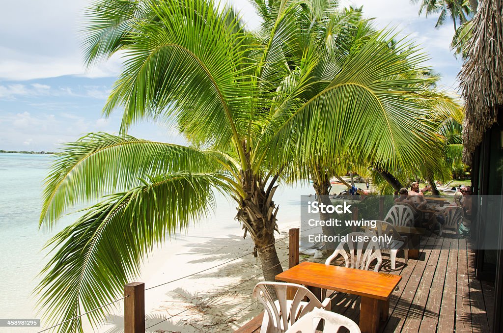 Restaurant und die Lagune - Lizenzfrei Blau Stock-Foto