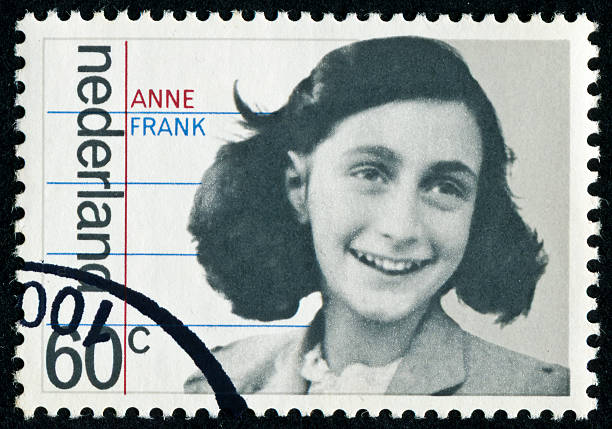 Anne Frank Stamp "Richmond, Virginia, USA - November 26th, 2012:  Cancelled Stamp From The Netherlands Featuring The Holocaust Victim, Anne Frank." postmark photos stock pictures, royalty-free photos & images