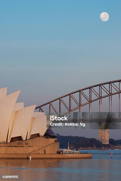 Sydney Harbour Zachód Księżyca - zdjęcia stockowe i więcej obrazów Australia - Australia, Bez ludzi, Brzask