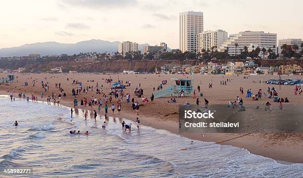 Santa Monica Beach Stock Photo - Download Image Now - Beach, California, Coastline