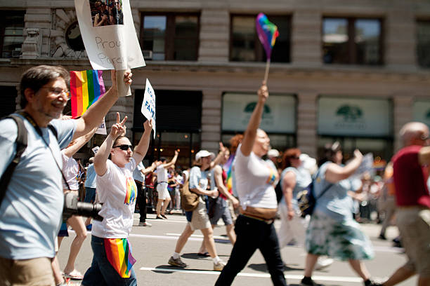 нью-йорк гей-марта - protest editorial people travel locations стоковые фото и изображения