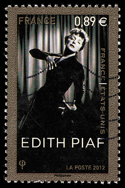 francia edith piaf sello postal - 20th century style fotografías e imágenes de stock