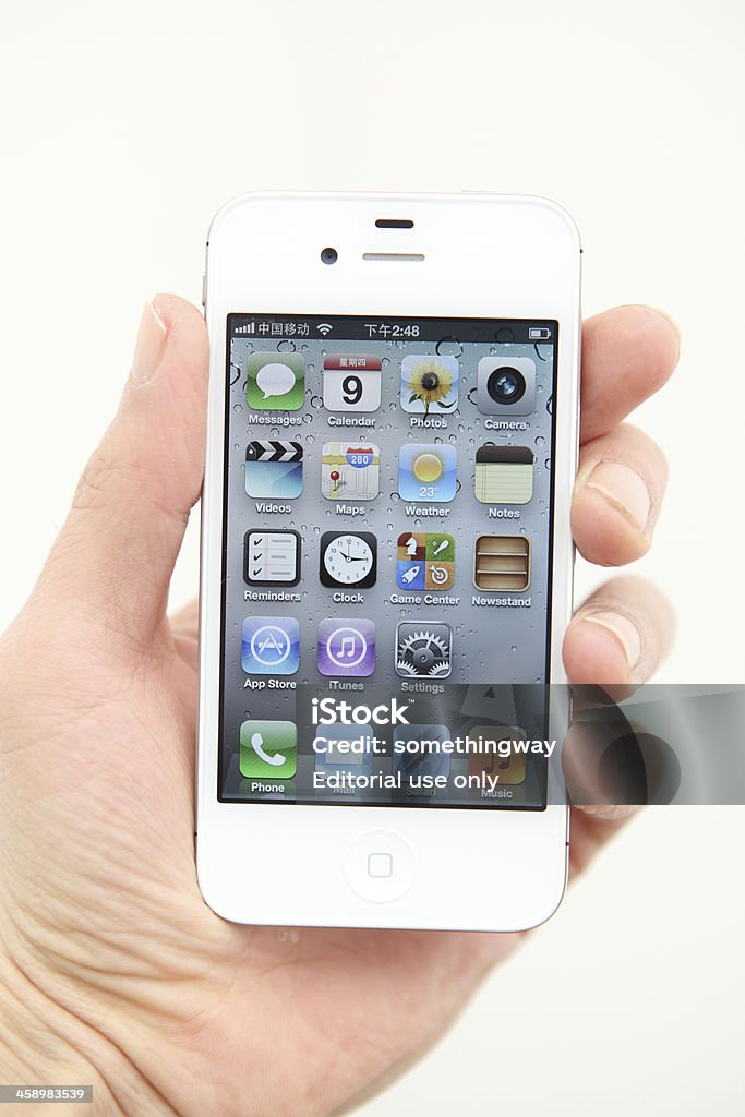 Home page di iPhone 4s - Foto stock royalty-free di Adulto