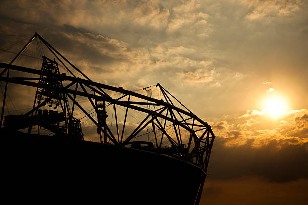 Olympic Stadium Sunset stock photo