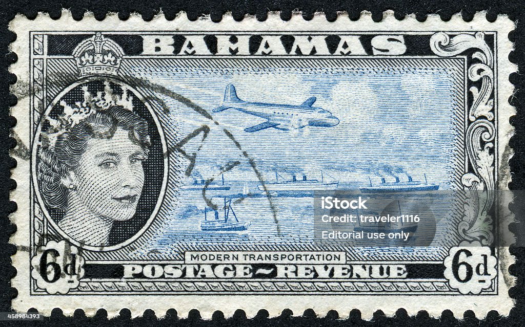 Багамские острова и современную транспорт печать - �Стоковые фото Почтовая марка роялти-фри