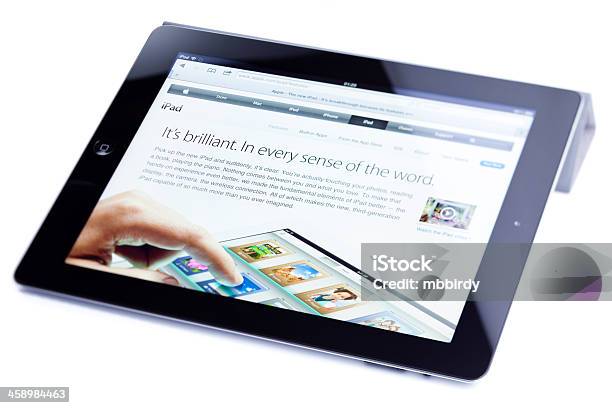 Apple Ipad 3 Isolato Su Bianco - Fotografie stock e altre immagini di .com - .com, Bianco, Big Tech