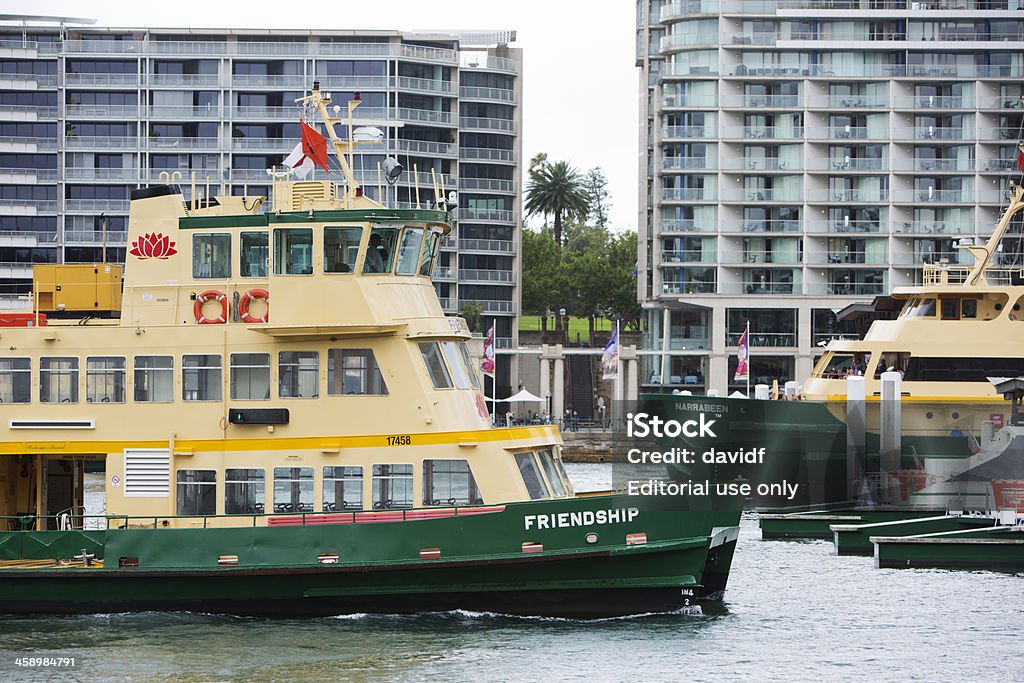 Sydney am Circular Quay Harbour Ferries - Lizenzfrei Anlegestelle Stock-Foto