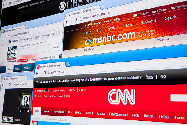 notizie siti web - msnbc foto e immagini stock