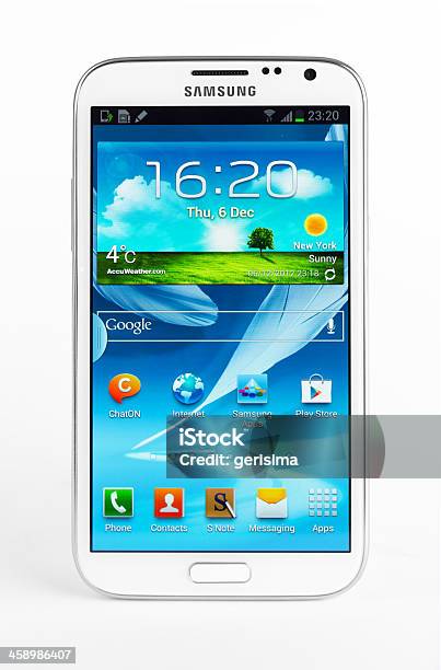 Galaxy Note Ii Da Samsung N7100 Isolado A Branco - Fotografias de stock e mais imagens de Telefone Inteligente - Telefone Inteligente, A usar um telefone, Aplicação móvel