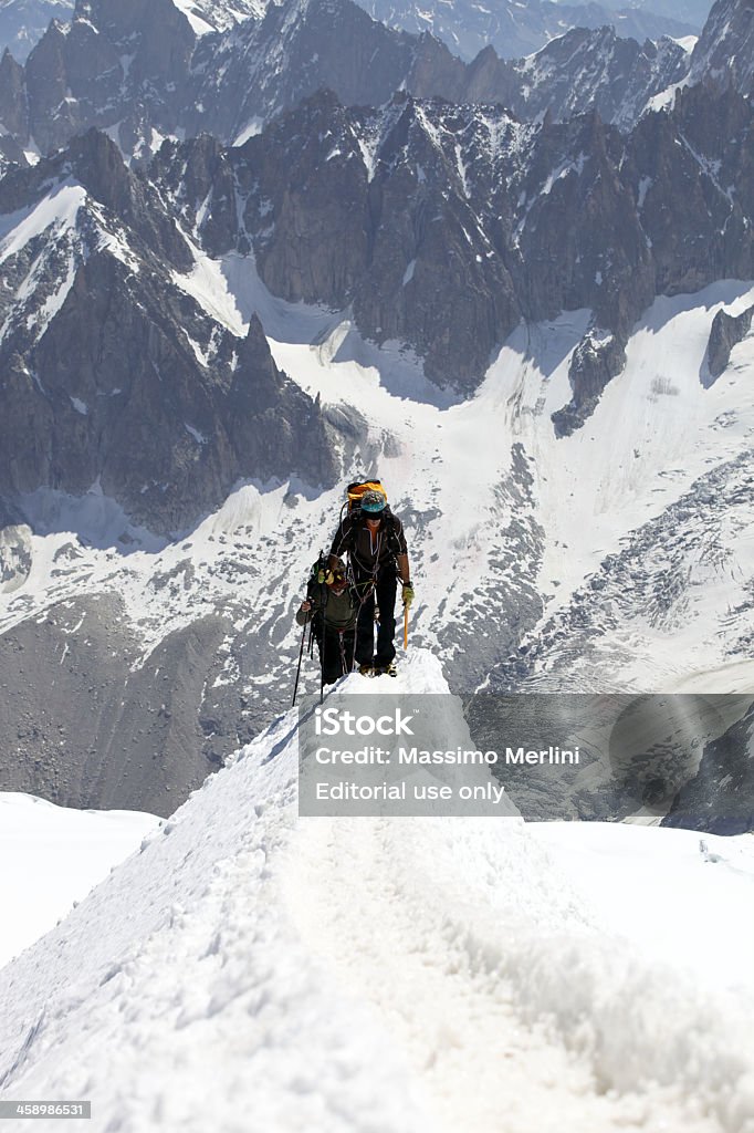 Equipa de mountaineers - Royalty-free Alpes Europeus Foto de stock