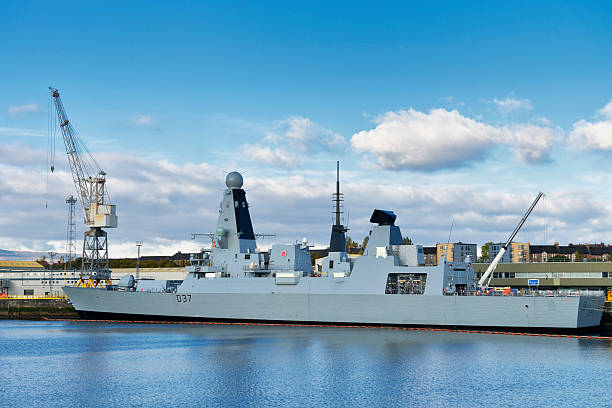 The Royal Navys aircraft carriers HMS Queen Elizabeth and HMS Prince of Wales docked at Portsmouth, England