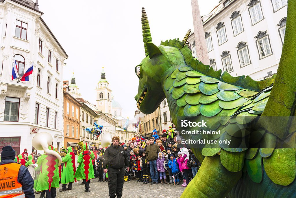 Carneval in Ljubljana - Lizenzfrei Drache Stock-Foto