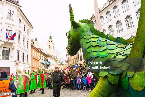 Carneval In Ljubljana Stockfoto und mehr Bilder von Drache - Drache, Feuerschlucker, Editorial