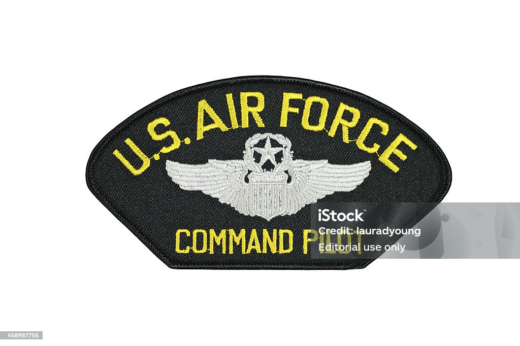 US Air Force Command Pilot Patch "Roswell, USA - February 27, 2012: U.S. Air Force Command Pilot patch. This is a cloth patch manufactured to be worn by a command pilot who serves or has served in the United States Air Force. Command Pilot rank insignia is represented by a star and wreath located just above the basic pilot wing insignia. The basic pilot wing insignia denotes a military aviator of the United States Armed Forces." Air Force Stock Photo