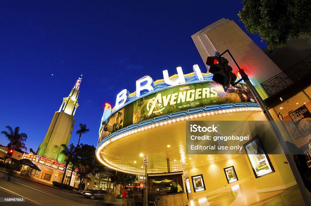 Bruin And Fox Theaters At Westwood Village In Los Angeles Stock