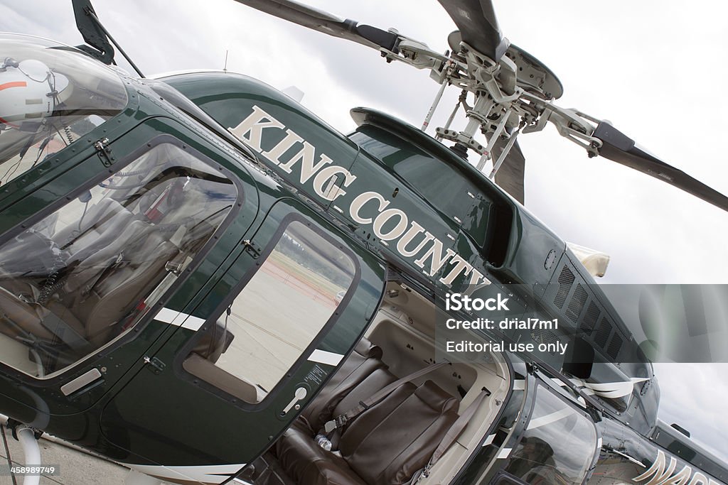 Helicóptero del condado de King Sheriff - Foto de stock de Cabina - Interior del vehículo libre de derechos