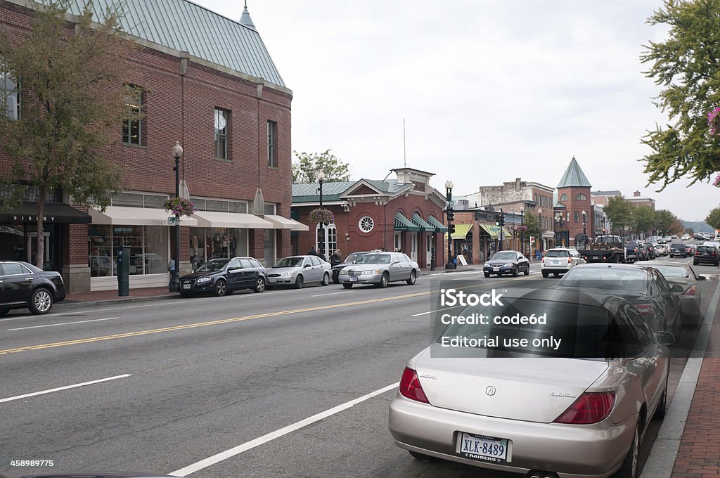 M Street en Georgetown, Washington DC, Estados Unidos - Foto de stock de Aire libre libre de derechos