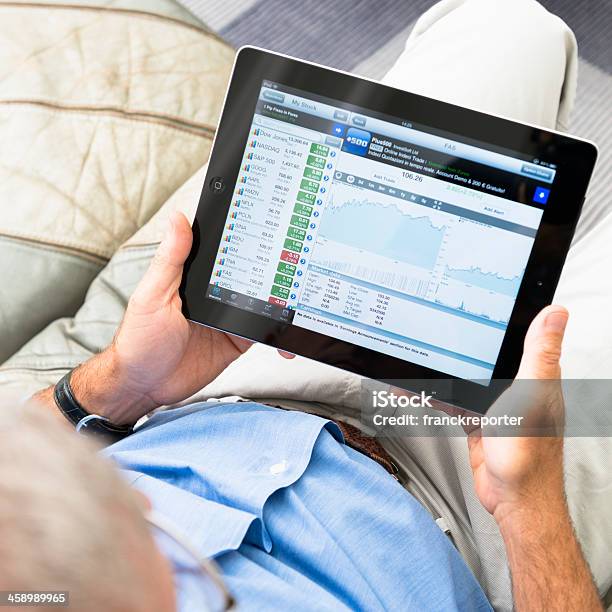 Ipad With Stock Market App Finance Application Stock Photo - Download Image Now - Analyzing, Big Data, Big Tech