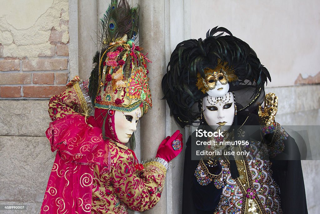 Masken in Venedig Karneval 2013 in St. Mark's Becken - Lizenzfrei 2013 Stock-Foto