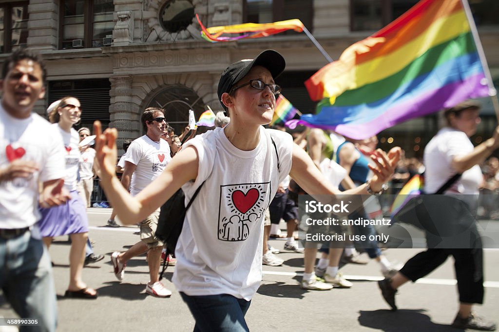 Orgulho Gay de Março de Nova Iorque - Royalty-free Ativista Foto de stock