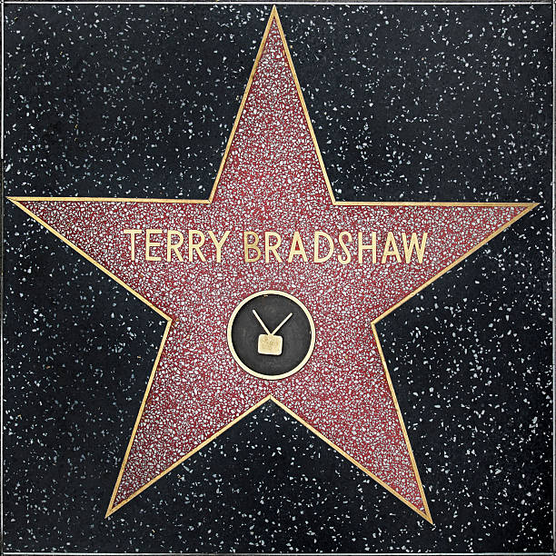 Walk of Fame Hollywood Star - Terry Bradshaw stock photo