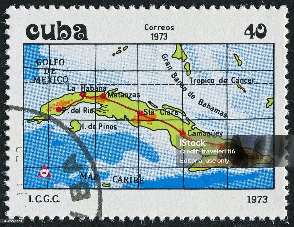 Марка Куба - Стоковые фото Карта роялти-фри
