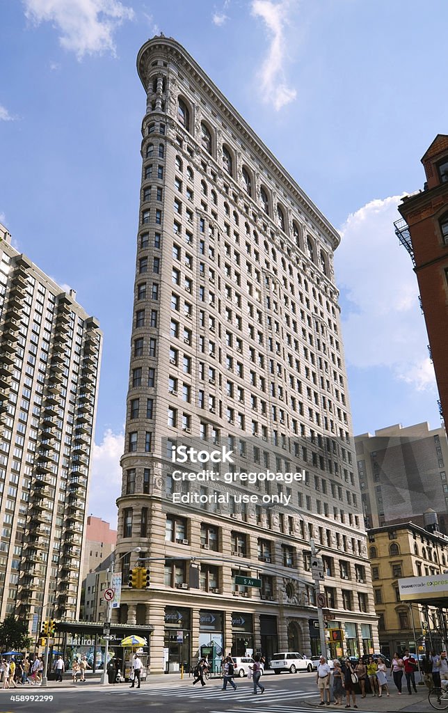 Prédio Flatiron no bairro natal de Manhattan New York City - Royalty-free Ao Ar Livre Foto de stock