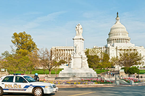 Security on Capitol Hill, Washington, District of Columbia stock photo