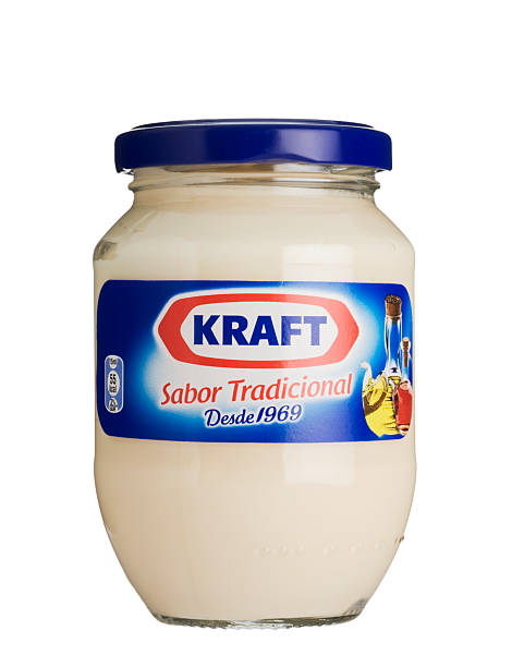 kraft mayonnaisse per lo spagnolo mercato. - salsa jar editorial closed foto e immagini stock