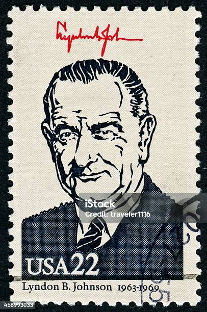 Lyndon Baines Johnsonbriefmarke Stockfoto und mehr Bilder von Lyndon Johnson - Lyndon Johnson, Alt, Briefmarke