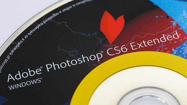 adobe photoshop cs6 디비디 - dvd cd computer software red 뉴스 사진 이미지