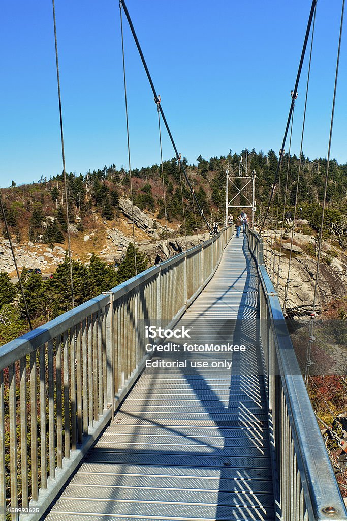 Meter hohe Hängebrücke, Grandfather Mountain, North Carolina, USA - Lizenzfrei Ansicht aus erhöhter Perspektive Stock-Foto