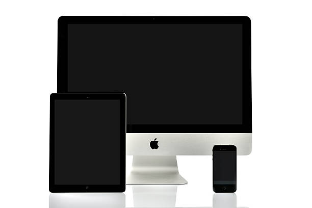imac, ipad y iphone - iphone ipad apple computers business fotografías e imágenes de stock