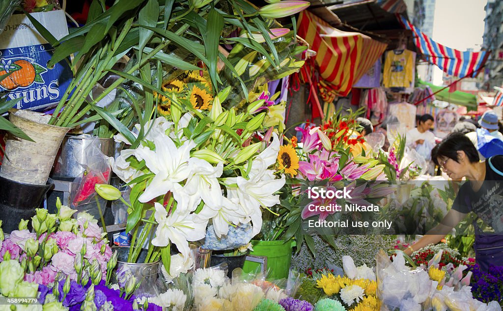 Targ kwiatowy w Hongkongu - Zbiór zdjęć royalty-free (Azja)