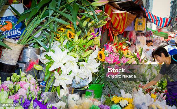 Targ Kwiatowy W Hongkongu - zdjęcia stockowe i więcej obrazów Azja - Azja, Chiny, Chińczycy